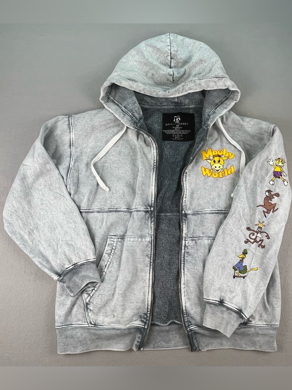 Rare Jay And Silent Bob Mooby Spirit Jersey Organic Cotton Zip Hoodie Medium